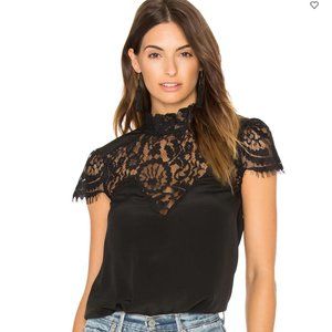 Revolve - RAVN Noma Silk Top - Black Size Small NWOT